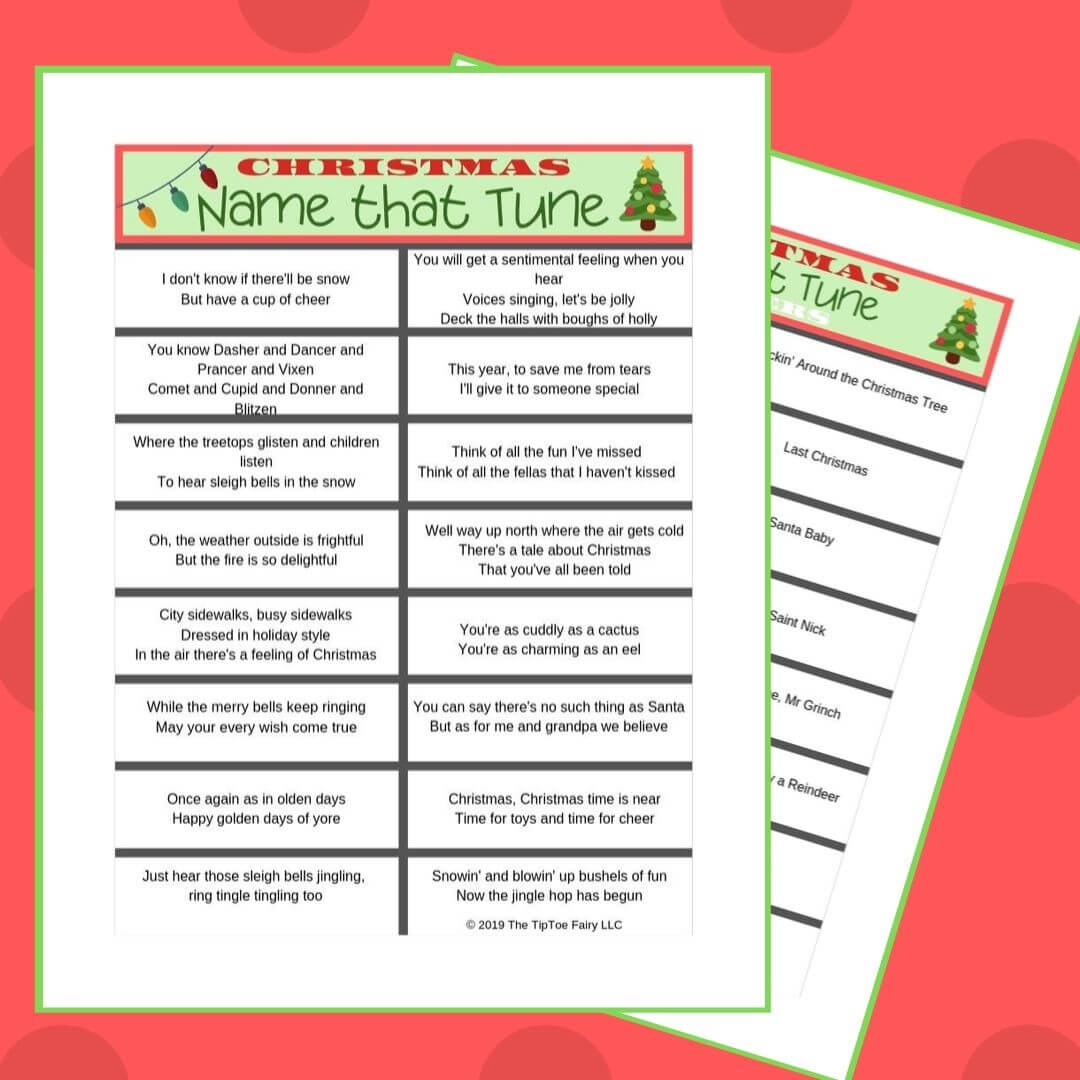 Free Printable Christmas Name That Tune Game Free Printable Christmas Name That Tune Game