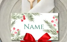Free Printable Christmas Place Card Templates