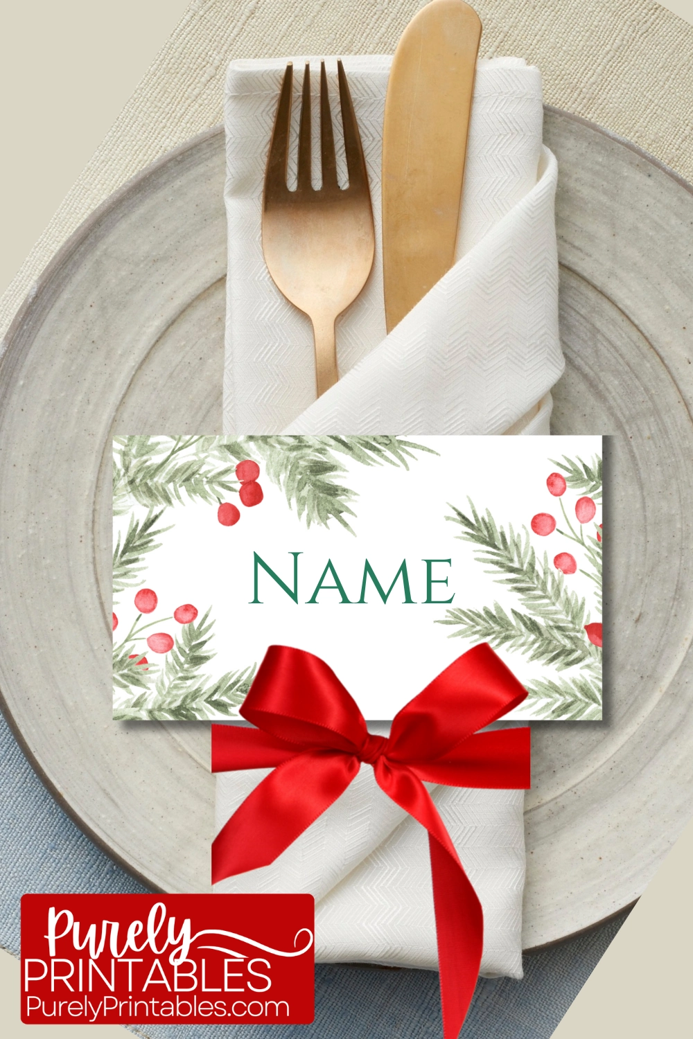 Free Printable Christmas Place Card Templates