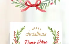 Free Printable Christmas Place Card Templates