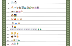 Free Printable Christmas Songs Emoji Pictionary Quiz
