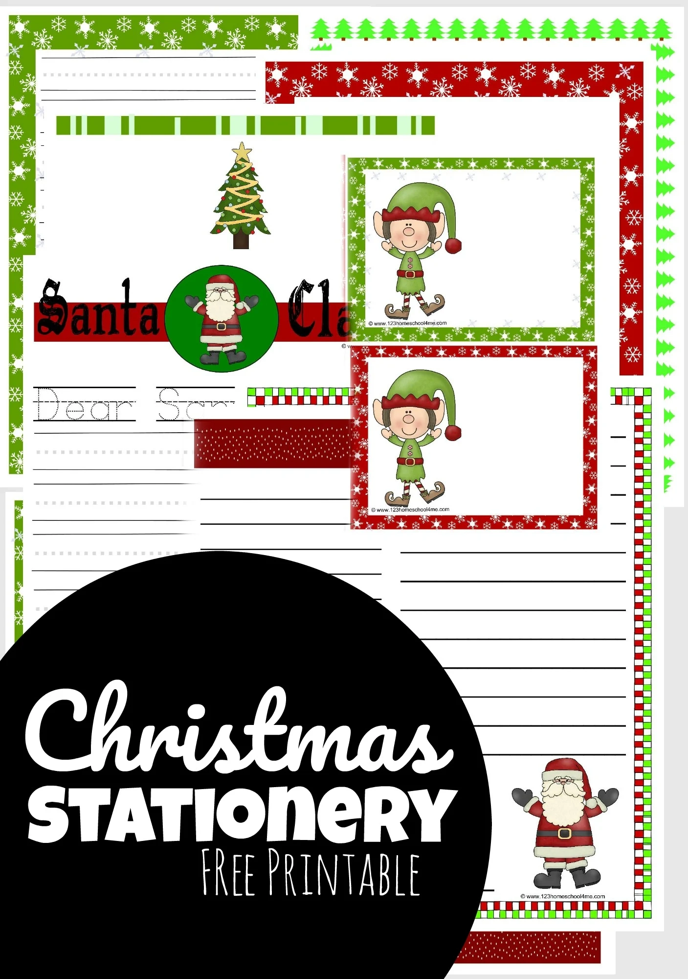 Free Printable Christmas Stationery 4 Free Printable Christmas Stationery 4