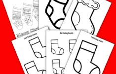 Free Printable Christmas Stocking Template Coloring Pdfs Small And Mini Sizes