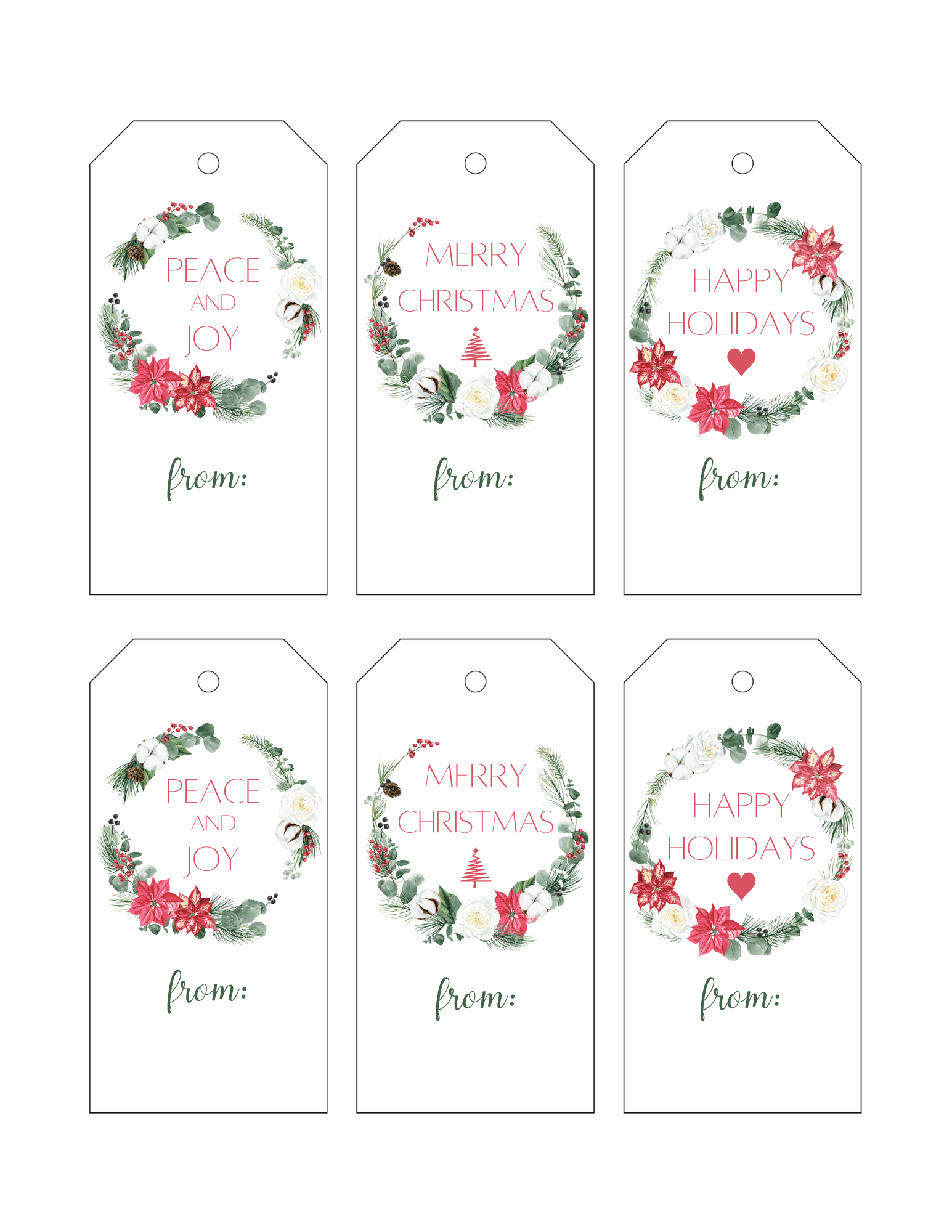 Free Printable Christmas Tags Free Printable Christmas Tags