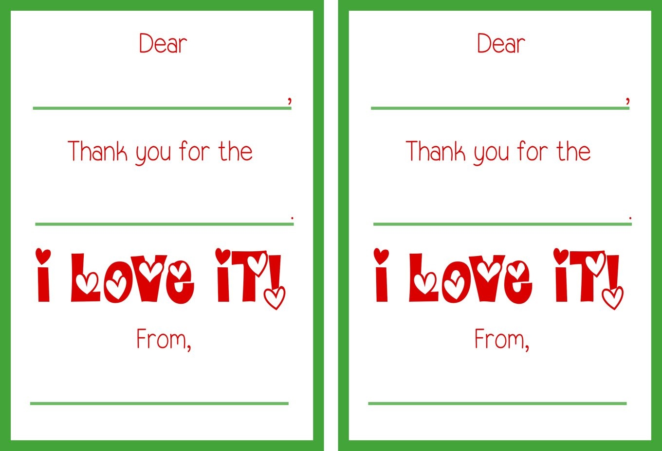 Free Printable Christmas Thank Cards
