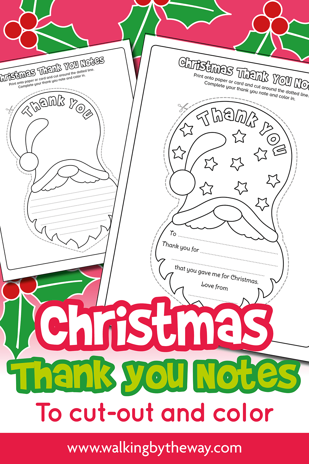 Free Printable Christmas Thank You Cards
