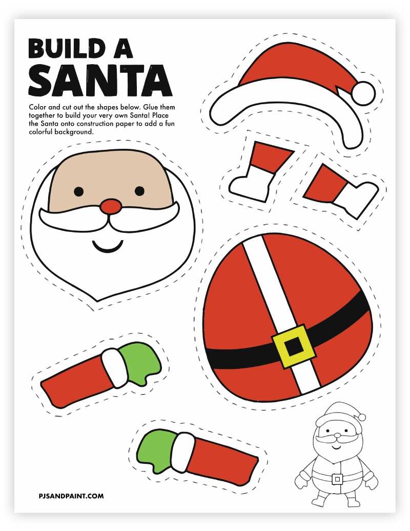 Free Printable Christmas Themed Cut And Paste Projects Free Printable Christmas Themed Cut And Paste Projects