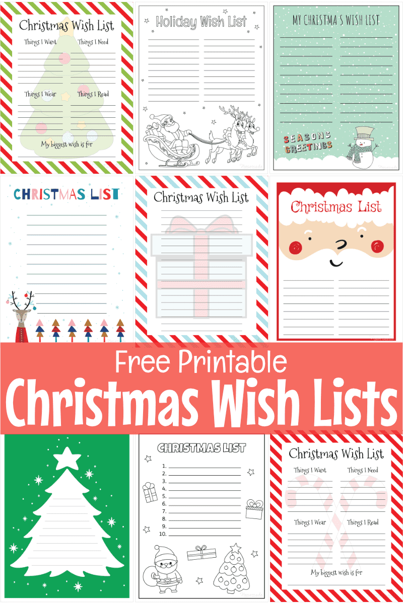 Free Printable Christmas Wish List Free Printable Christmas Wish List