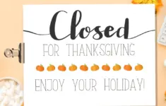 Free Printable Closed For Thanksgiving Signs