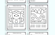 Free Printable Color By Letter Christmas Worksheets