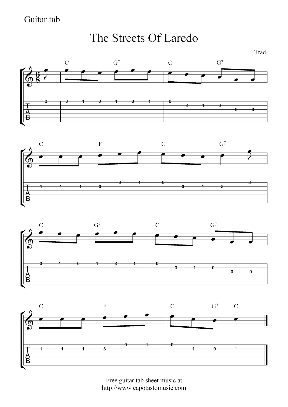 Free Printable Country Sheet Music For Guitar Free Printable Country Sheet Music For Guitar