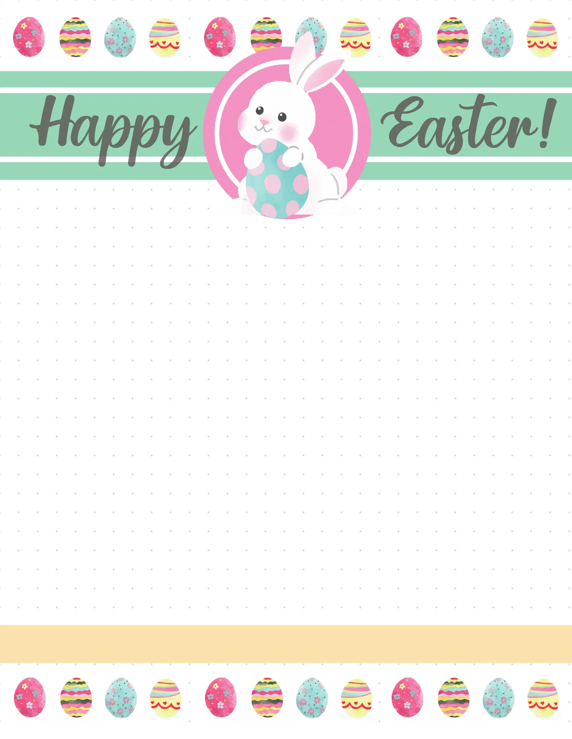 Free Printable Easter Bunny Letters Free Printable Easter Bunny Letters