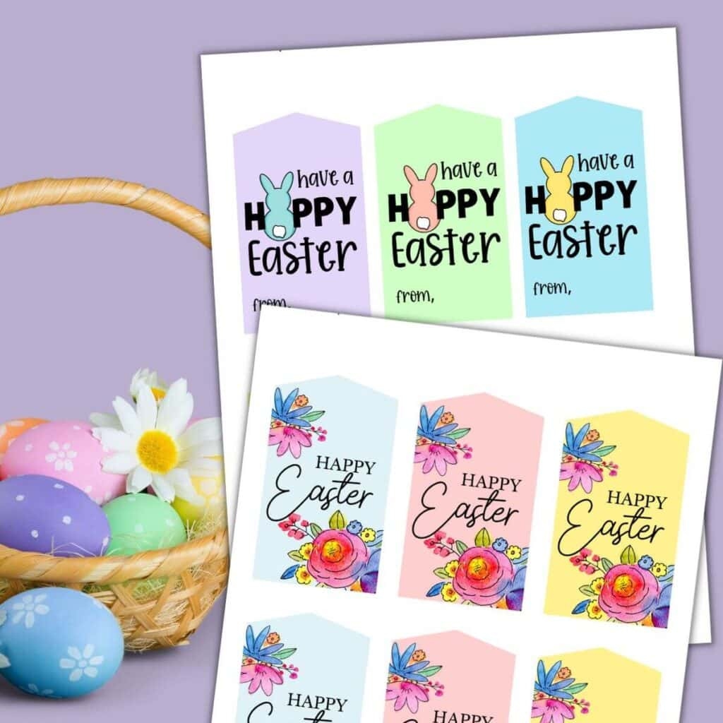 Free Printable Easter Gift Tags Free Printable Easter Gift Tags
