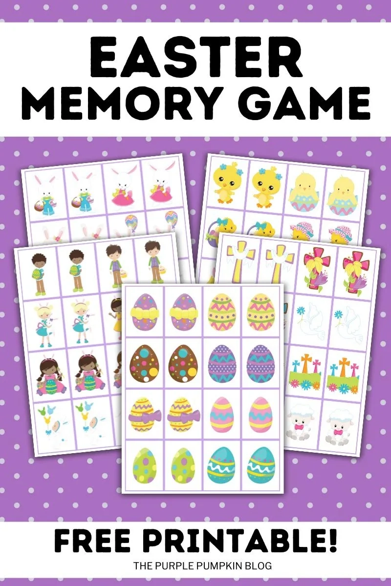 Free Printable Easter Memory Card Game Matching Pairs Free Printable Easter Memory Card Game Matching Pairs