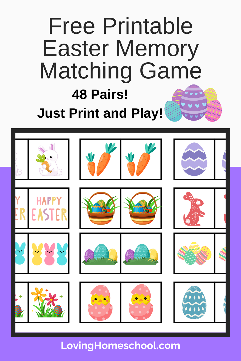 Free Printable Easter Memory Matching Game