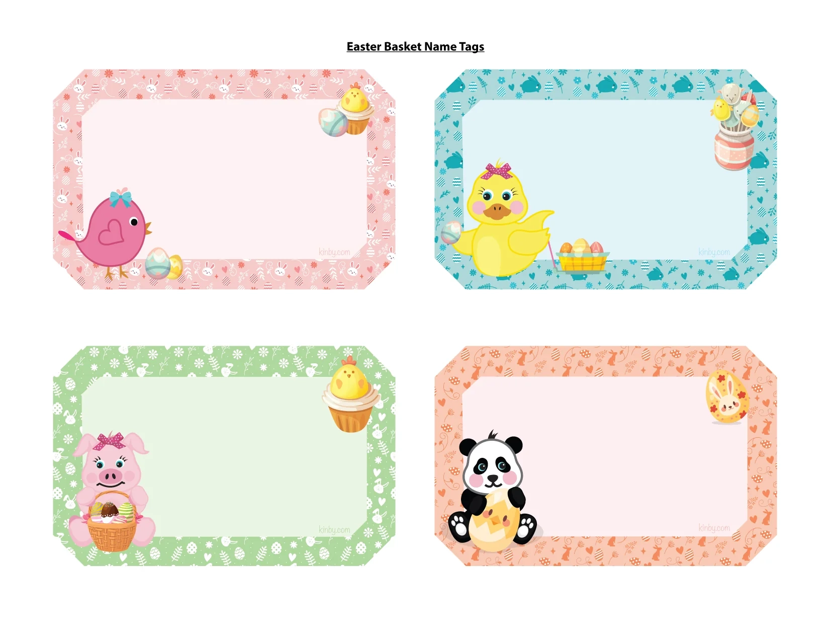 free printable easter name cards