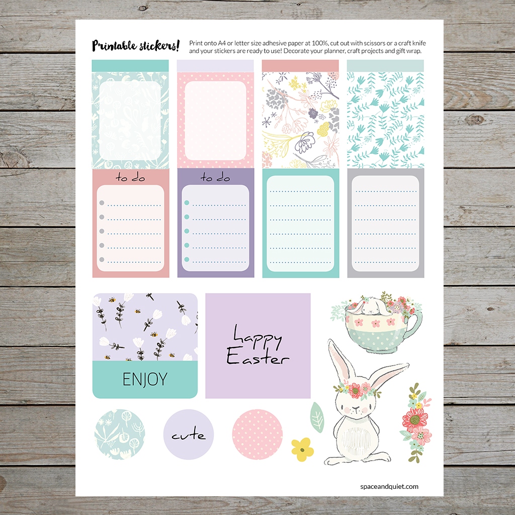 Free Printable Easter Stickers Free Printable Easter Stickers