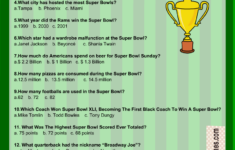 Free Printable Football Super Bowl Trivia Quiz