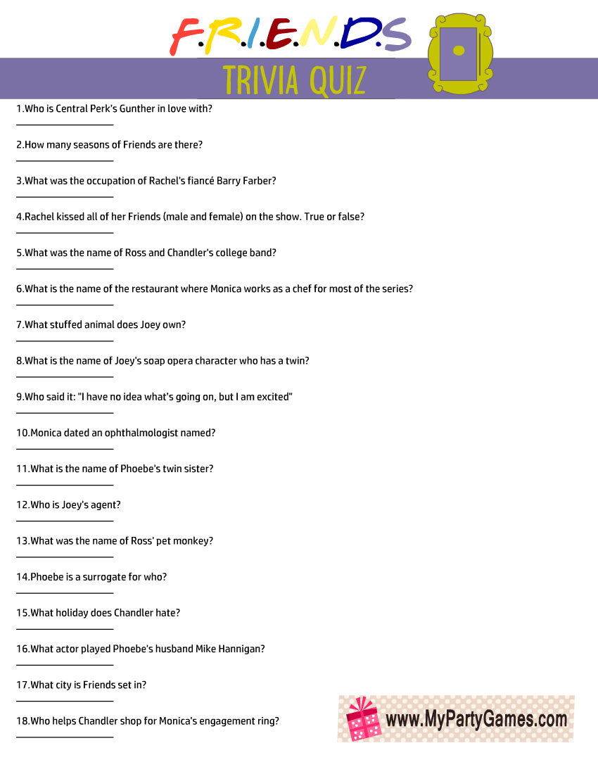 free printable trivia questions and answers