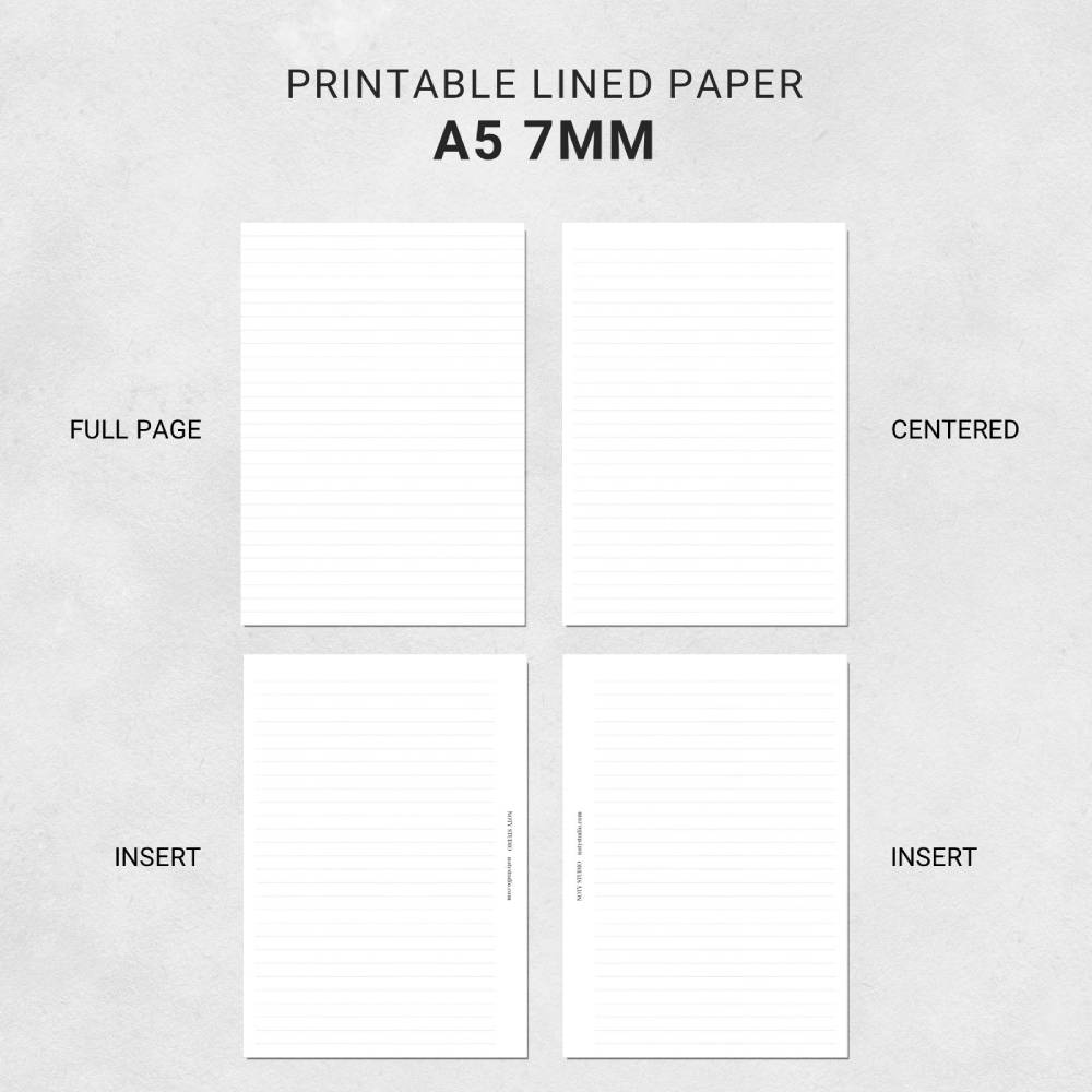 Free Printable Graph Lined Paper A4 A5 Letter Half
