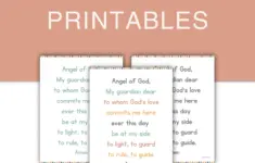 Free Printable Guardian Angel Prayer