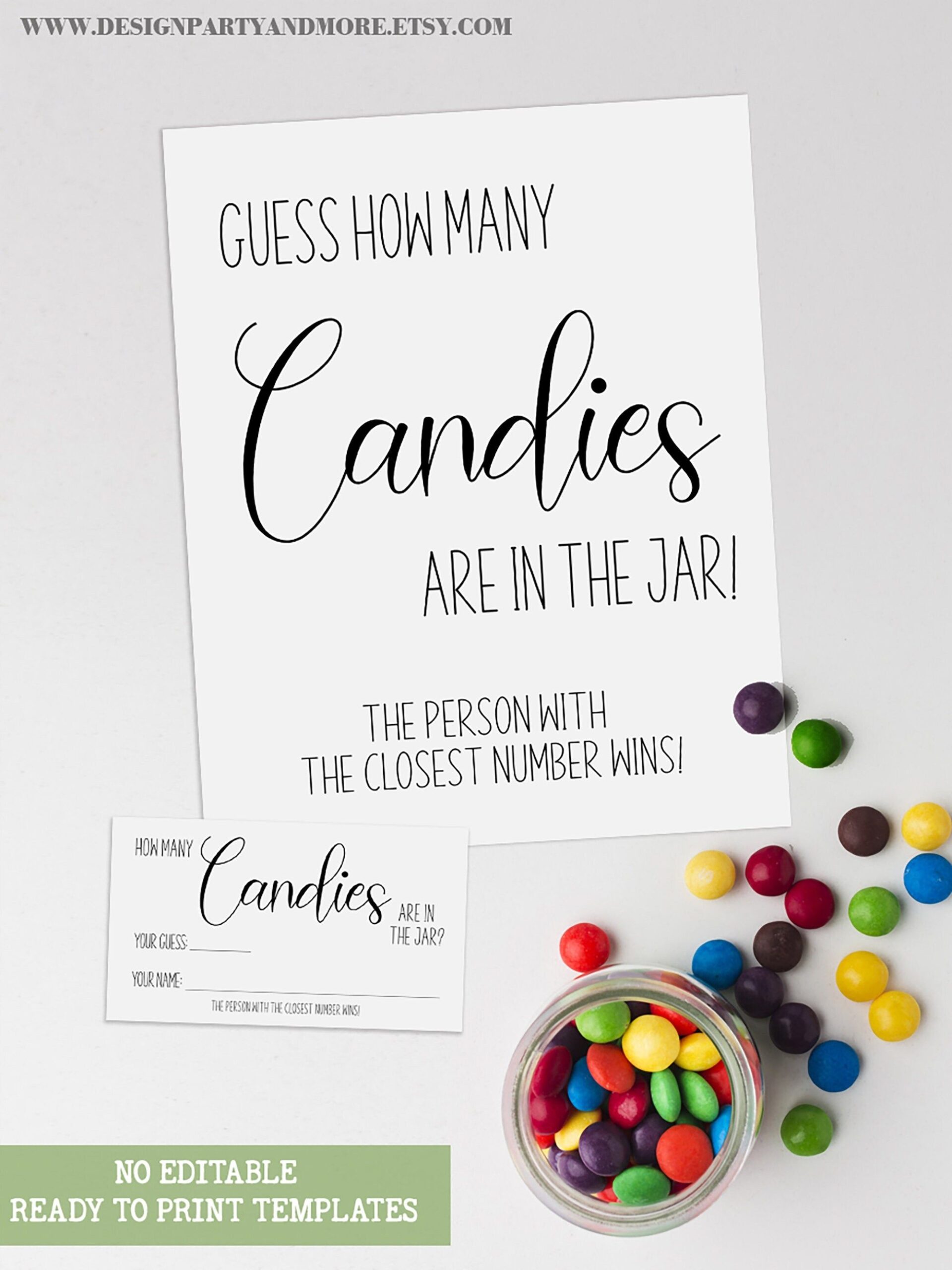 Free Printable Guess How Many Candies Free Printable Guess How Many Candies