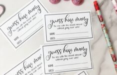 Free Printable Guess How Many Printable Sheet