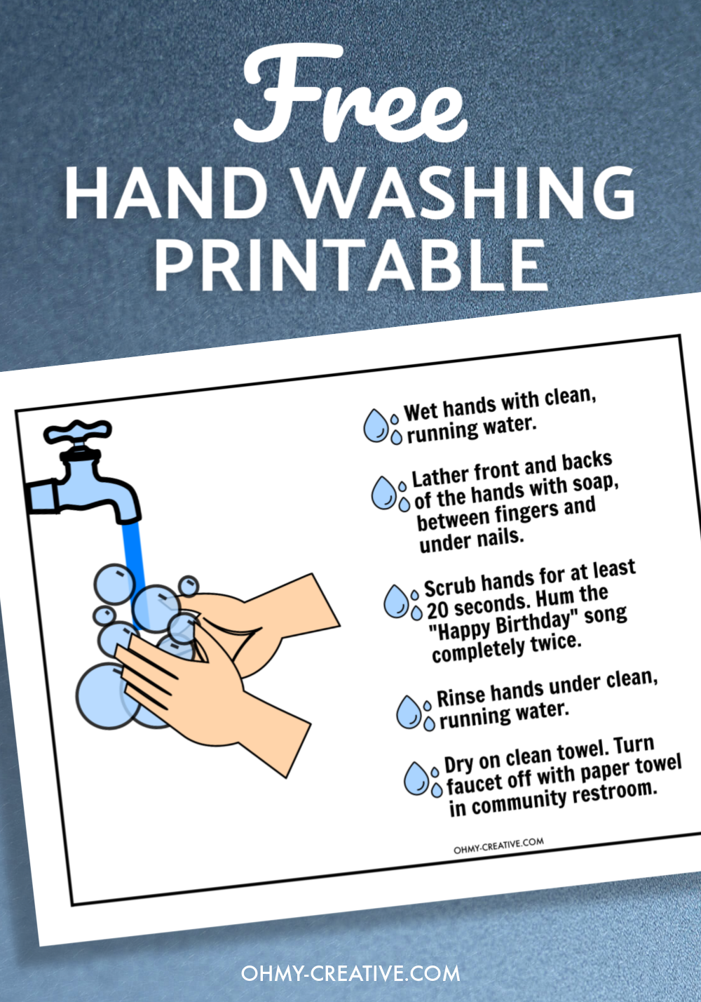 Free Printable Hand Washing Sign Free Printable Hand Washing Sign
