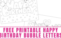 Free Printable Happy Birthday Bubble Letters
