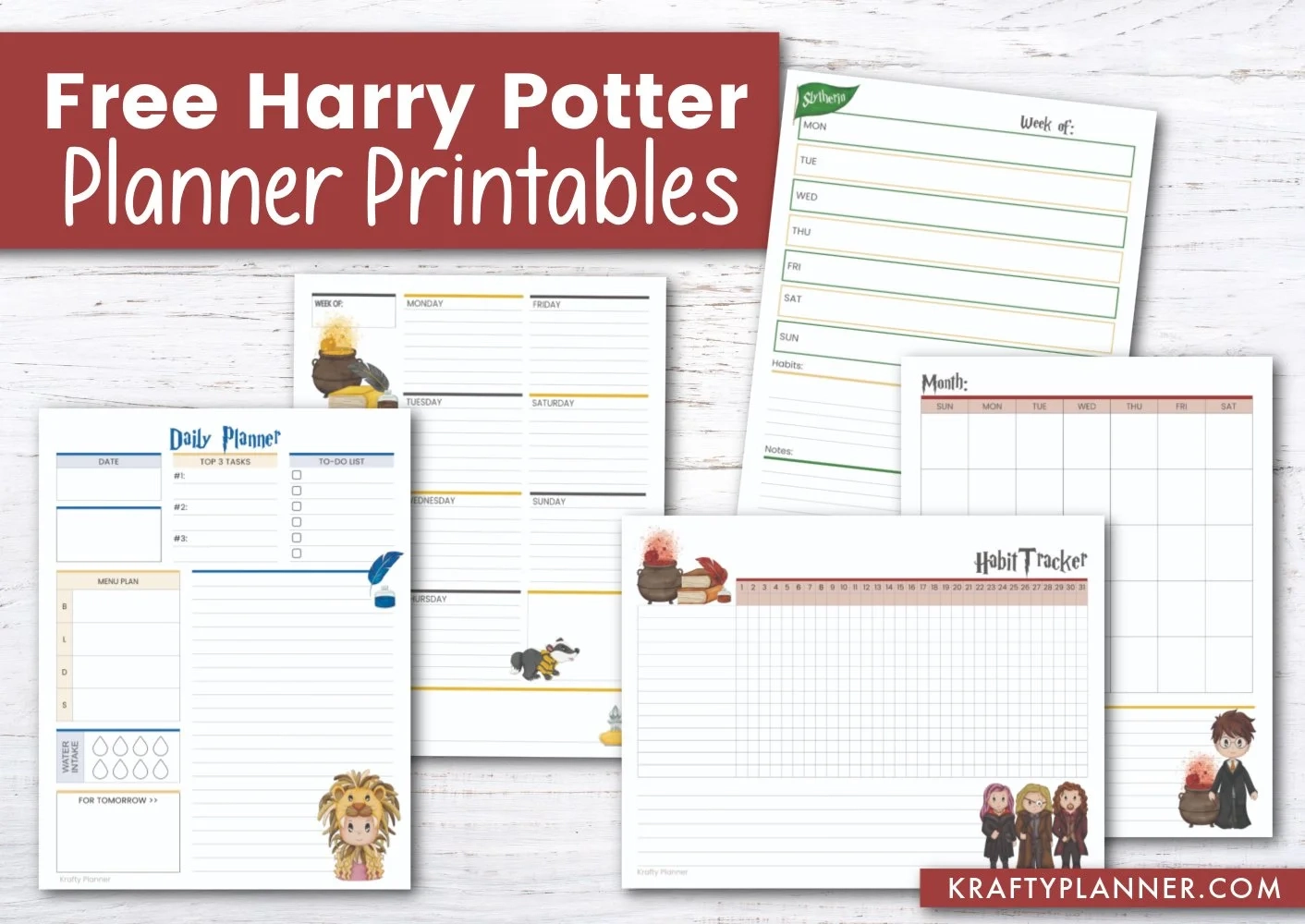 Free Printable Harry Potter Planning Pages