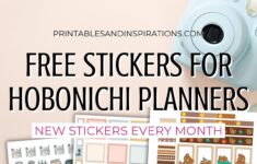 Free Printable Hobonichi Weeks Stickers