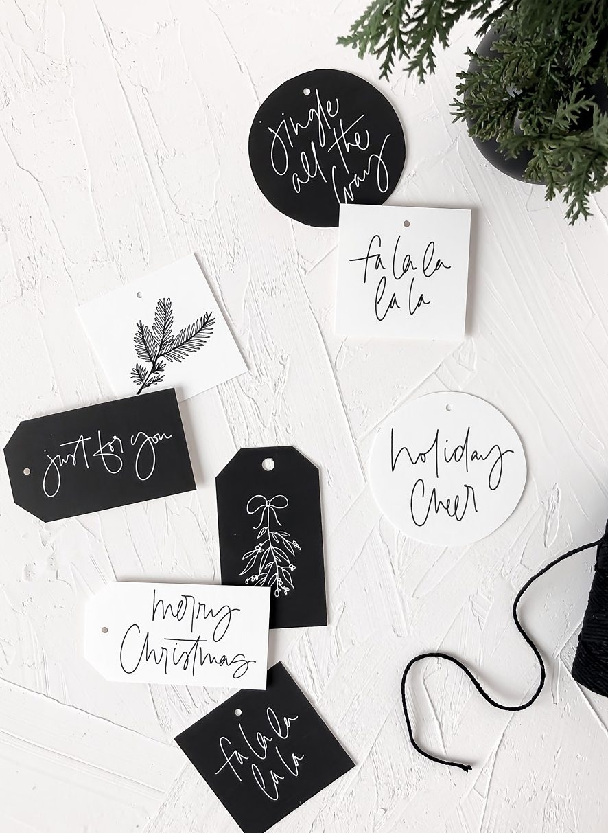 printable gifts christmas black and white