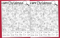Free Printable I Spy Christmas Activity