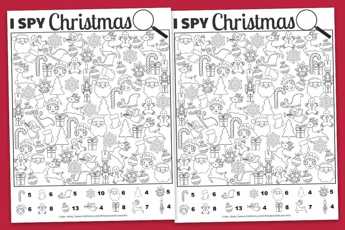 Free Printable I Spy Christmas Activity Free Printable I Spy Christmas Activity