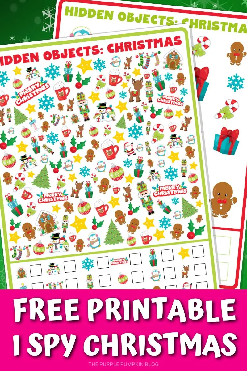 Free Printable I Spy Christmas Pages Hidden Objects