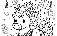 Free Printable Lunar New Year Coloring Pages 2026