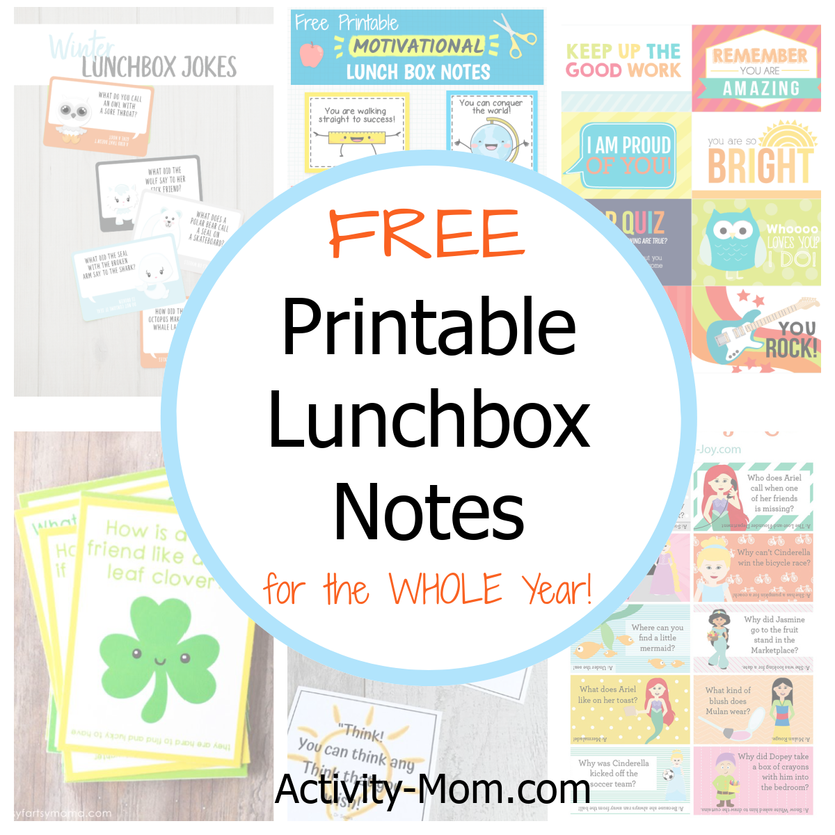 Free Printable Lunch Box Notes For The School Year Free Printable Lunch Box Notes For The School Year