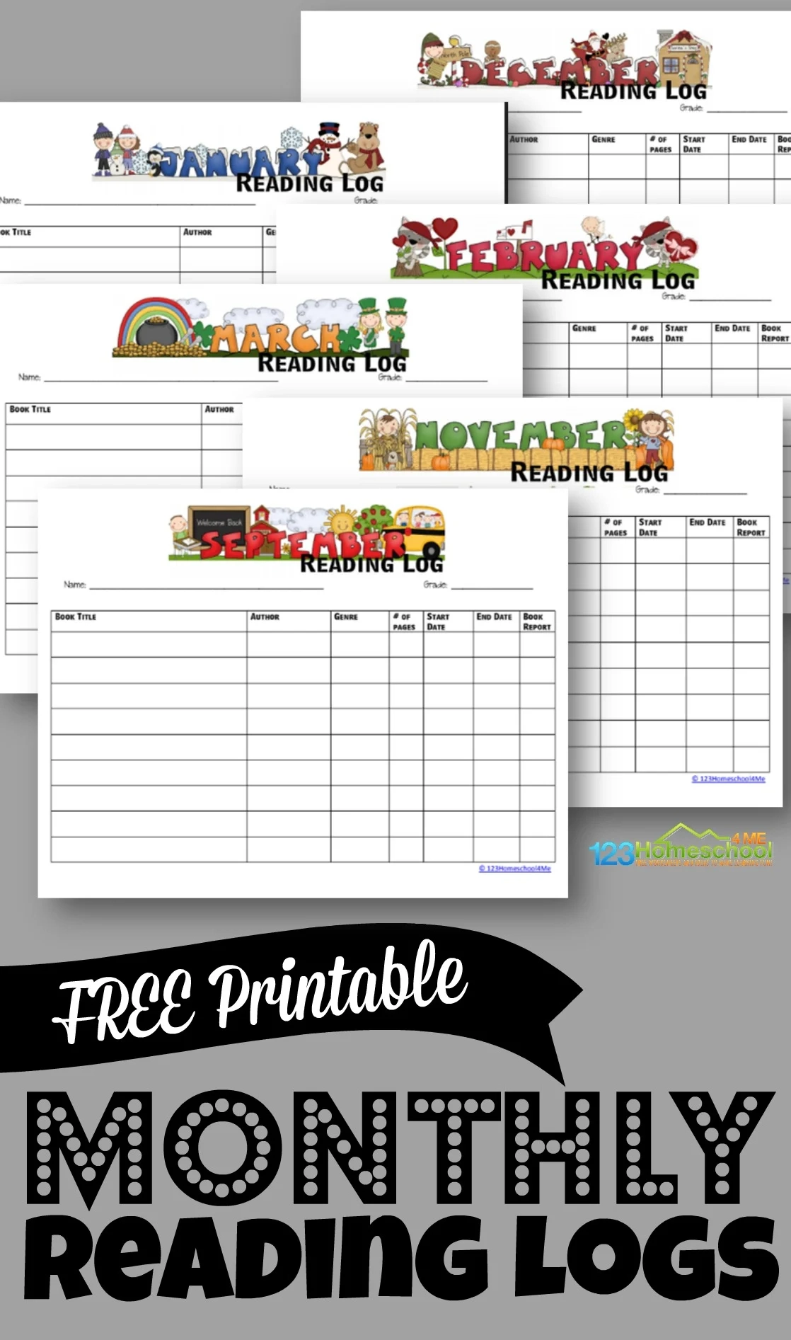 Free Printable Monthly Reading Logs 41