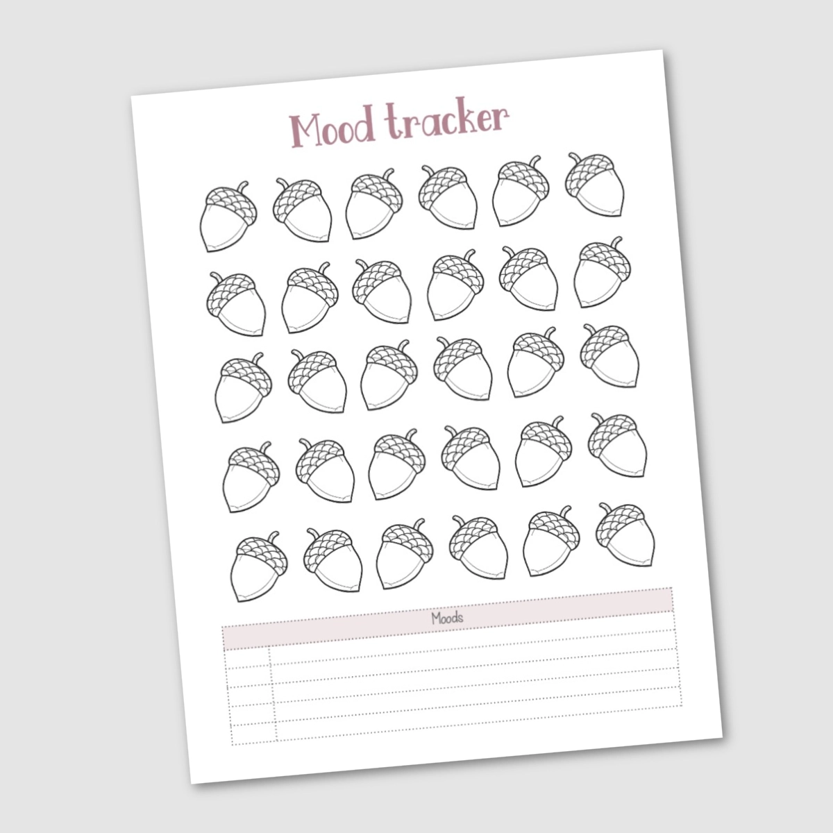 Free Printable Mood Tracker