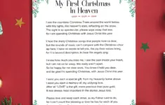 Free Printable My First Christmas In Heaven Poem