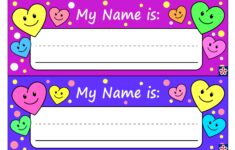 Free Printable Name Tags For Preschoolers