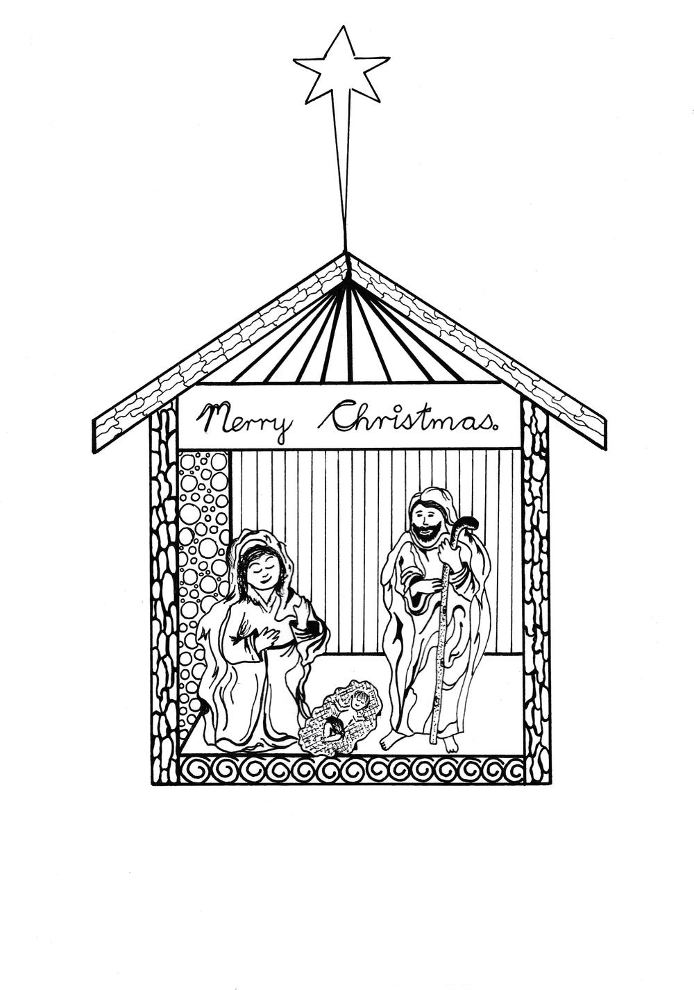 christmas scene free printable
