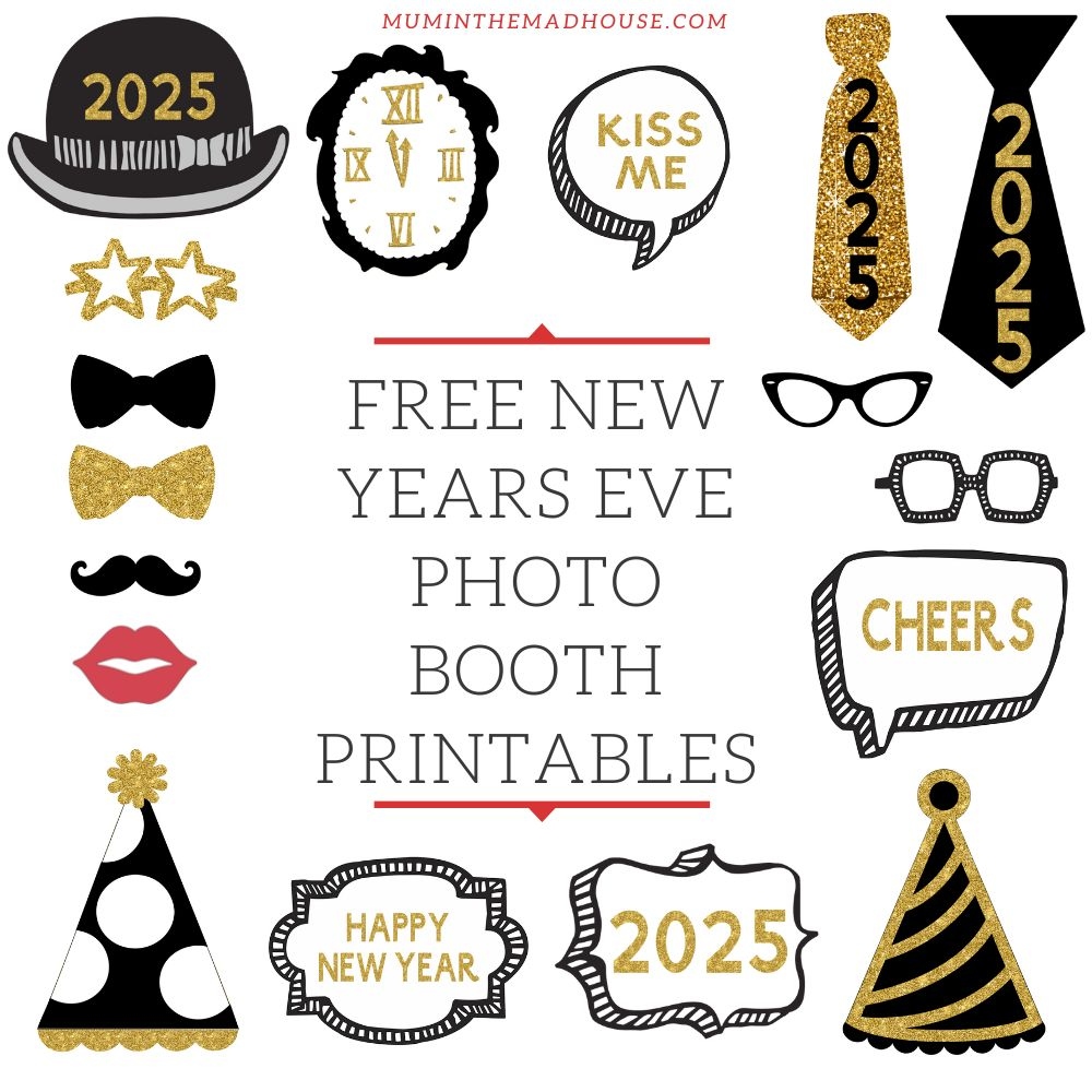 Free Printable New Years Eve Party Photo Booth Props Free Printable New Years Eve Party Photo Booth Props