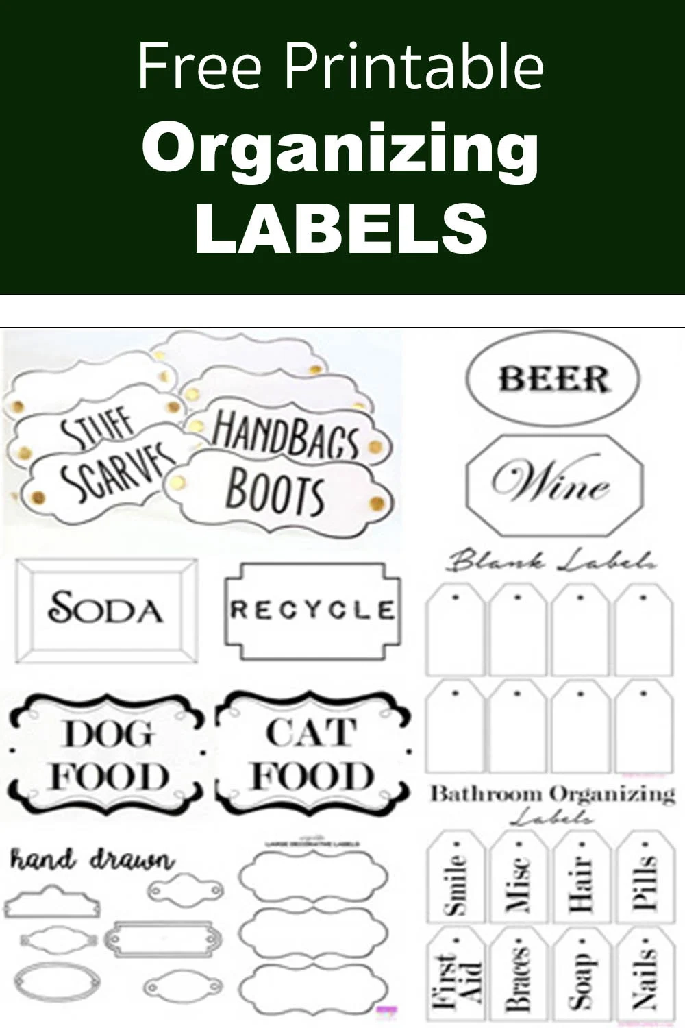 free printable file cabinet labels