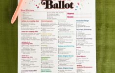 Free Printable Oscar Ballot