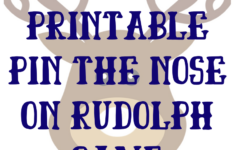 Free Printable Pin The Nose On Rudolph Christmas Game 85093