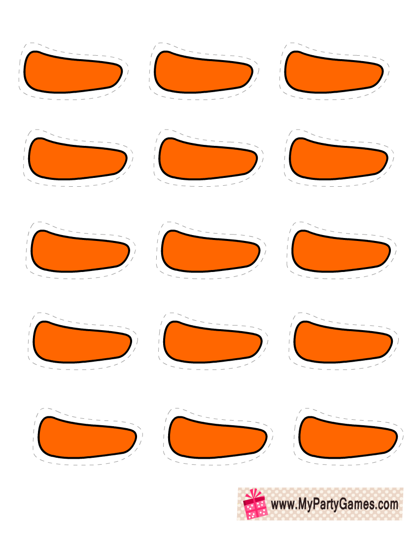 carrot nose for snowman printable