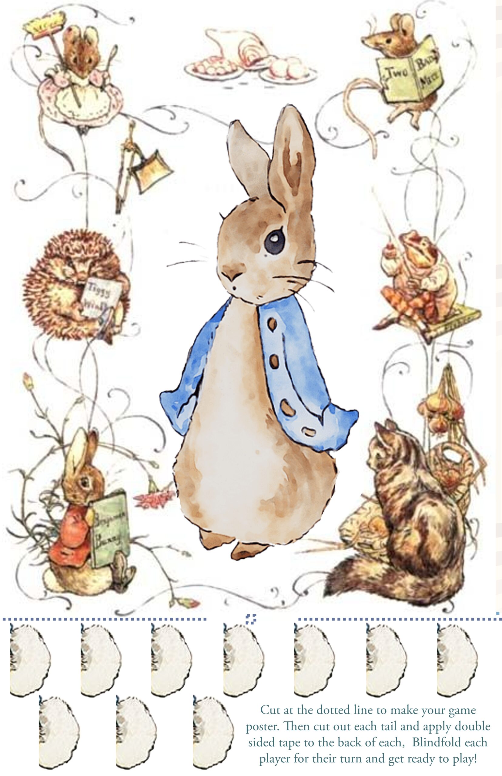 Free Printable Pin The Tail On Peter The Rabbit Game