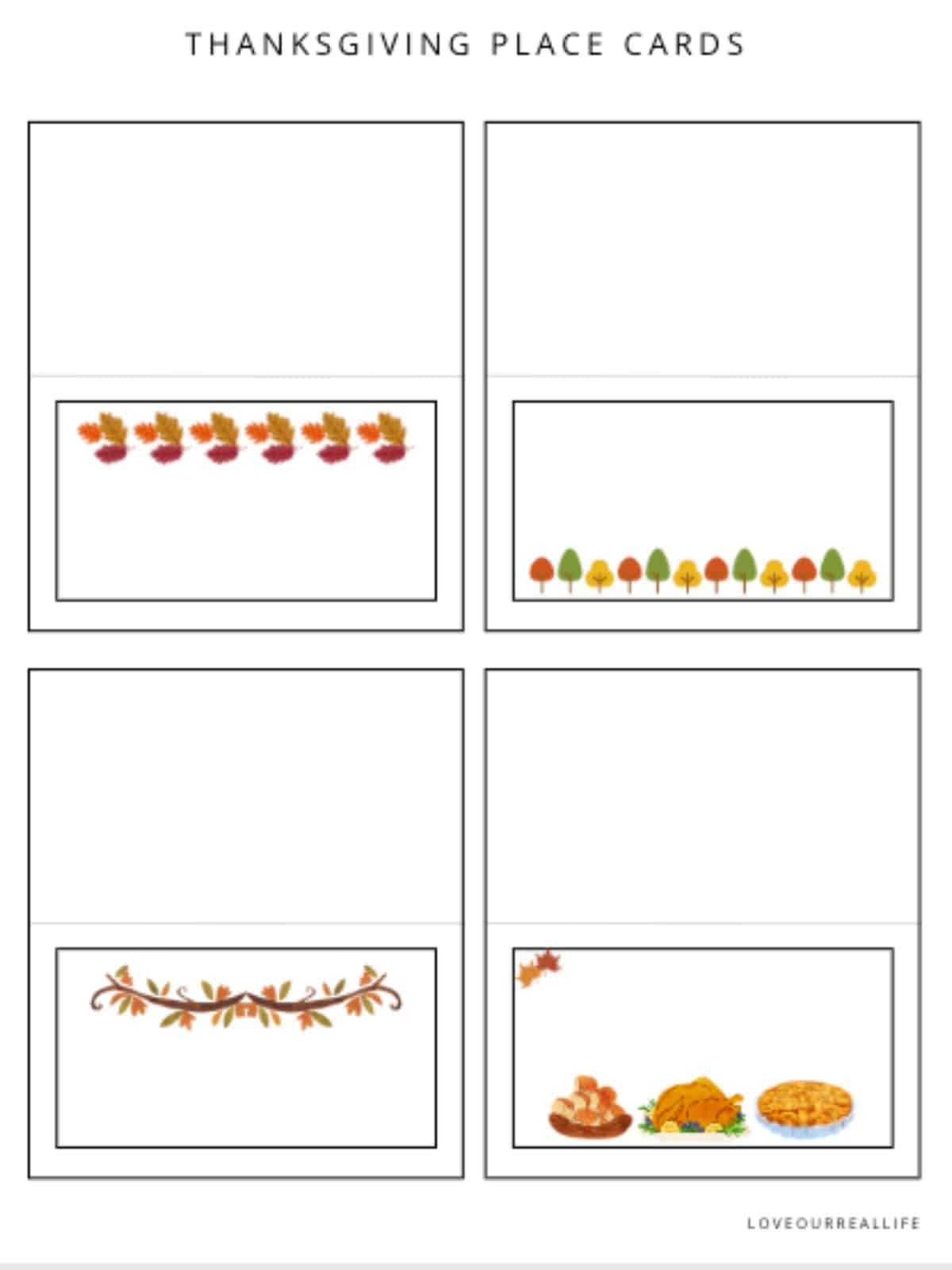 thanksgiving printable name cards thanksgiving printable name cards
