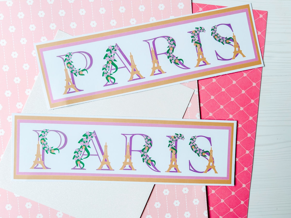 paris themed free printables